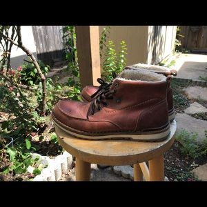 aldo winter leather boots size 9 with fur